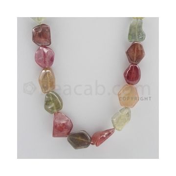 Multi-Sapphire Tumbled - 1 Line - 587.00 carats - 22 inches - (MSTUB1012)