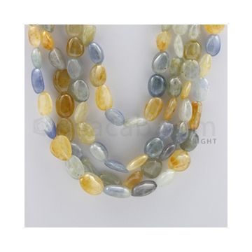 Multi-Sapphire Tumbled - 4 Lines - 1384.00 carats - 19 to 23 inches - (MSTUB1034)