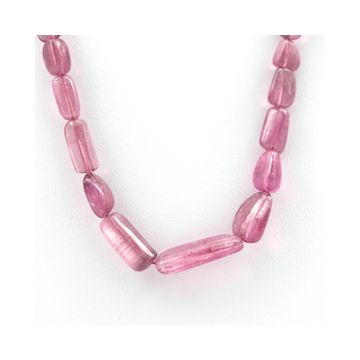 Pink Tourmaline Long Tumbled Beads - 1 Line - 72.40 carats - 16 inches - (ToTub1018)