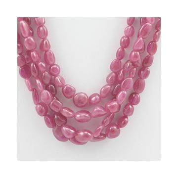 Pink Sapphire Tumbled - 4 Lines - 589.40 carats - 16 to 19 inches - (PnSTuB1002)