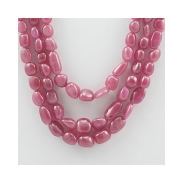 Pink Sapphire Tumbled - 3 Lines - 398.45 carats - 14 to 16 inches - (PnSTuB1003)