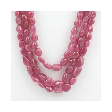 Pink Sapphire Tumbled - 3 Lines - 533.00 carats - 19 to 21 inches - (PnSTuB1004)