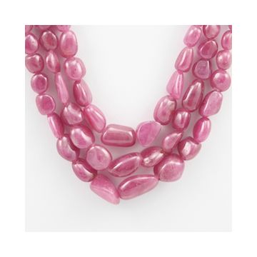 Pink Sapphire Tumbled - 3 Lines - 468.35 carats - 14 to 18 inches - (PnSTuB1005)