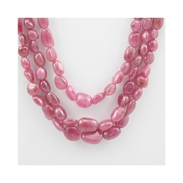 Pink Sapphire Tumbled - 3 Lines - 373.80 carats - 16 to 18 inches - (PnSTuB1007)