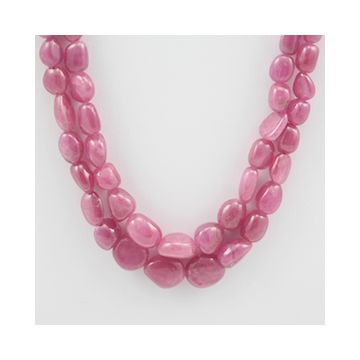 Pink Sapphire Tumbled - 2 Lines - 399.05 carats - 20 to 21 inches - (PnSTuB1009)