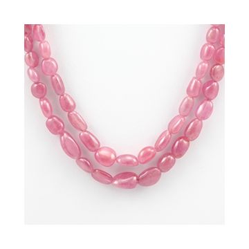 Pink Sapphire Tumbled - 2 Lines - 205.43 carats - 14 to 15 inches - (PnSTuB1013)
