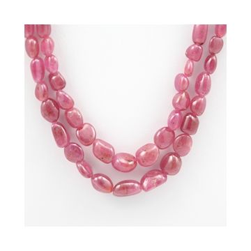 Pink Sapphire Tumbled - 2 Lines - 280.05 carats - 16 to 18 inches - (PnSTuB1015)