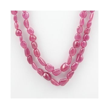 Pink Sapphire Tumbled - 2 Lines - 248.95 carats - 17 to 18 inches - (PnSTuB1016)