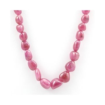 Pink Sapphire Tumbled - 1 Line - 164.60 carats - 17 inches - (PnSTuB1019)