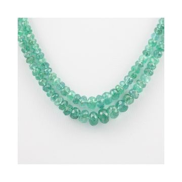 Emerald Faceted - 2 Lines - 47.25 carats - 11 to 12 inches - (EmFB1002)