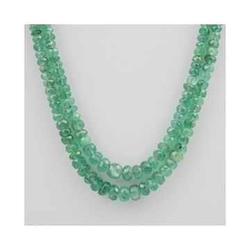 Emerald Faceted - 2 Lines - 99.50 carats - 18 to 19 inches - (EmFB1003)