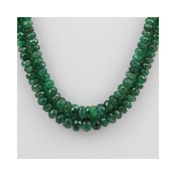 Emerald Faceted - 2 Lines - 82.50 carats - 14 to 15 inches - (EmFB1004)