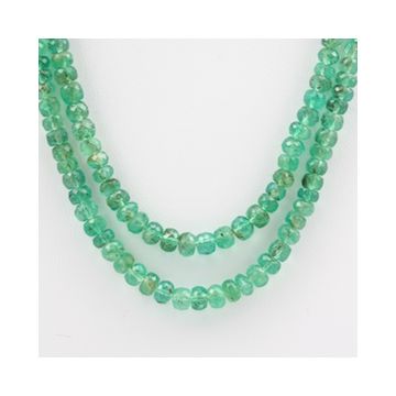 Emerald Faceted - 2 Lines - 138.91 carats - 20 to 21 inches - (EmFB1005)