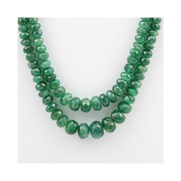 Emerald Faceted - 2 Lines - 115.00 carats - 16 to 17 inches - (EmFB1006)