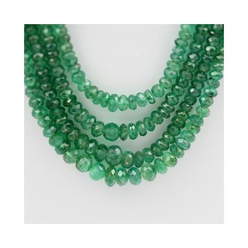 Emerald Faceted - 4 Lines - 224.50 carats - 21 to 23 inches - (EmFB1011)