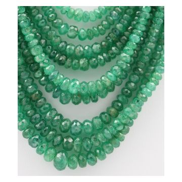 Emerald Faceted - 9 Lines - 330.20 carats - 17 to 21 inches - (EmFB1013)
