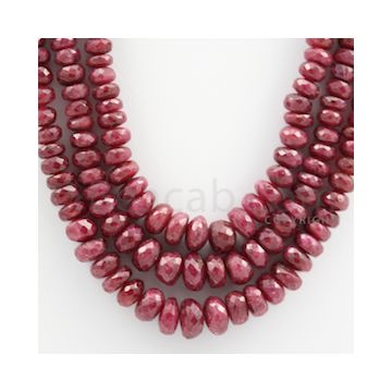 Ruby Faceted - 3 Lines - 585.00 carats - 16 to 18 inches - (RFB1015)
