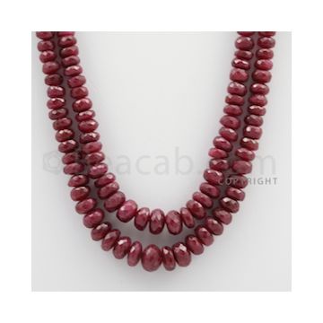 Ruby Faceted - 2 Lines - 415.80 carats - 18 to 19 inches - (RFB1006)