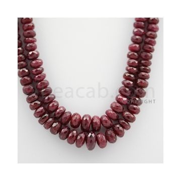 Ruby Faceted - 2 Lines - 392.90 carats - 18 to 19 inches - (RFB1003)