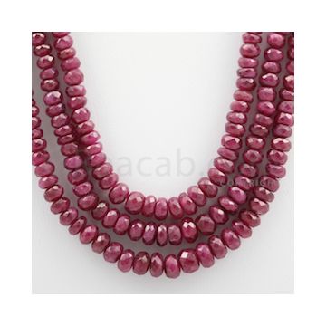Ruby Faceted - 3 Lines - 305.07 carats - 18 to 20 inches - (RFB1023)