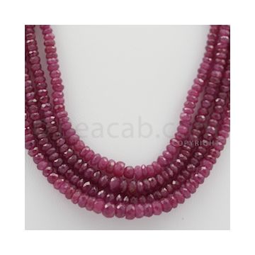Ruby Faceted - 4 Lines - 227.09 carats - 19 to 21 inches - (RFB1016)