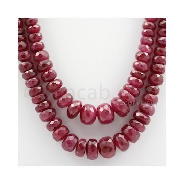 Ruby Faceted - 2 Lines - 296.85 carats - 16 to 16 1/2 inches - (RFB1005)
