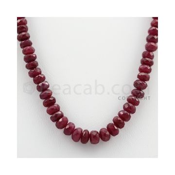 Ruby Faceted - 1 Line - 120.05 carats - 14.5 inches - (RFB1017)