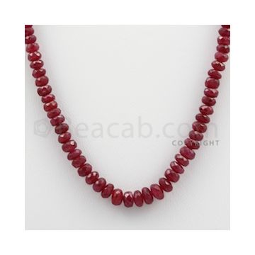 Ruby Faceted - 1 Line - 84.05 carats - 15.5 inches - (RFB1019)
