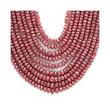 Ruby Faceted - 9 Lines - 724.75 carats - 18 to 22 inches - (RFB1001)