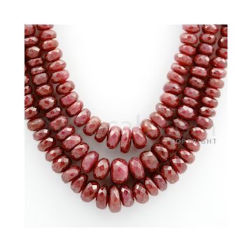 Ruby Faceted - 3 Lines - 482.10 carats - 16 to 18 inches - (RFB1009)