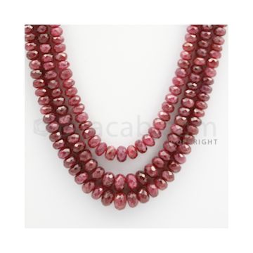 Ruby Faceted - 3 Lines - 307.25 carats - 22 to 24 inches - (RFB1013)