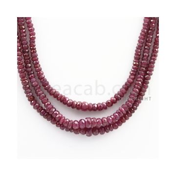 Ruby Faceted - 3 Lines - 160.15 carats - 16 to 17 inches - (RFB1020)