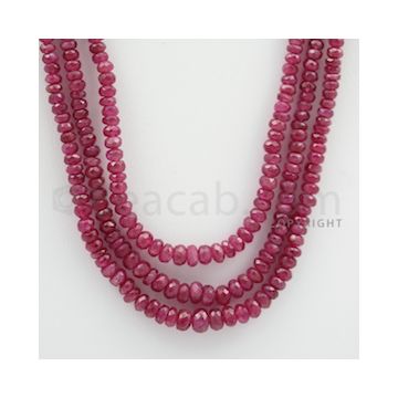 Ruby Faceted - 3 Lines - 237.70 carats - 20 to 22 inches - (RFB1018)