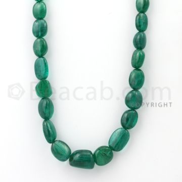 Medium Green Emerald Tumbled Shape Beads - 415.15 cts. (EMTUB1097)