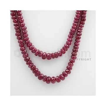 Ruby Faceted - 2 Lines - 182.25 carats - 18 to 20 inches - (RFB1011)