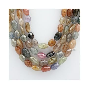 Multi-Sapphire Faceted Long Beads - 4 Lines - 705.00 carats - 18 to 21 inches - (MSFLB1005)