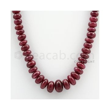 Ruby Roundel Beads - 1 Line - 232.75 carats - 18 inches - (RuRoB1006)