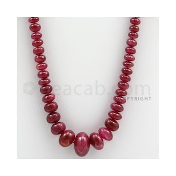 Ruby Roundel Beads - 1 Line - 193.00 carats - 20 inches - (RuRoB1018)
