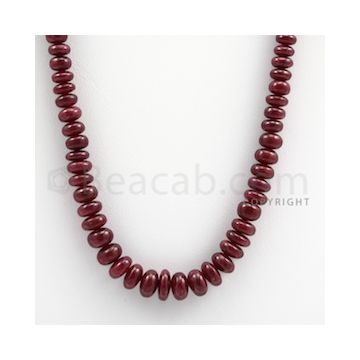 Ruby Roundel Beads - 1 Line - 250.00 carats - 20 inches - (RuRoB1009)