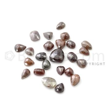 24 Medium Tones Diamond Mix Shape Rose Cut Diamonds - 71.00 cts. (DRC1215)