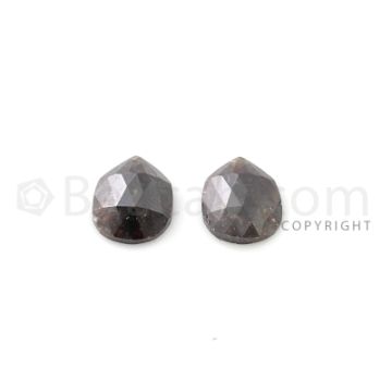 2 Brown Diamond Pear Shape Rose Cut Diamonds - 5.72 cts. (DRC1217)