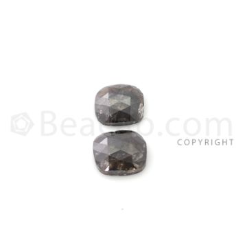 2 Brown Diamond Rectangle Shape Rose Cut Diamonds - 5.50 cts. (DRC1218)
