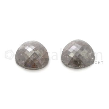 2 Brown Diamond Mix Shape Rose Cut Diamonds - 3.72 cts. (DRC1241)