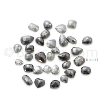 30 Black Diamond Mix Shape Rose Cut Diamonds - 57.50 cts. (DRC1246)