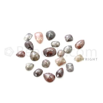 20 Medium Tones Diamond Mix Shape Rose Cut Diamonds - 26.06 cts. (DRC1250)