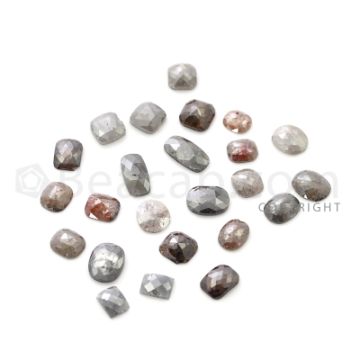 24 Medium Tones Diamond Mix Shape Rose Cut Diamonds - 33.16 cts. (DRC1253)
