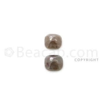 2 Brown Diamond Cushion Shape Rose Cut Diamonds - 3.92 cts. (DRC1266)