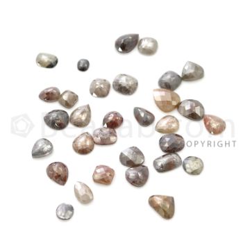 31 Medium Tones Diamond Mix Shape Rose Cut Diamonds - 28.17 cts. (DRC1267)