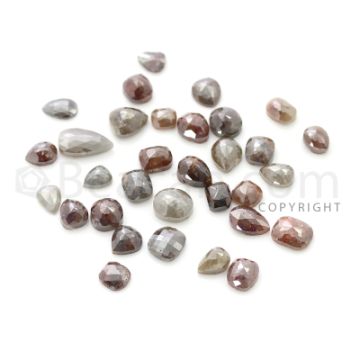 32 Medium Tones Diamond Mix Shape Rose Cut Diamonds - 60.70 cts. (DRC1269)