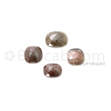 4 Brown Diamond Mix Shape Rose Cut Diamonds - 6.97 cts. (DRC1280)